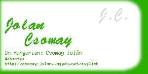 jolan csomay business card